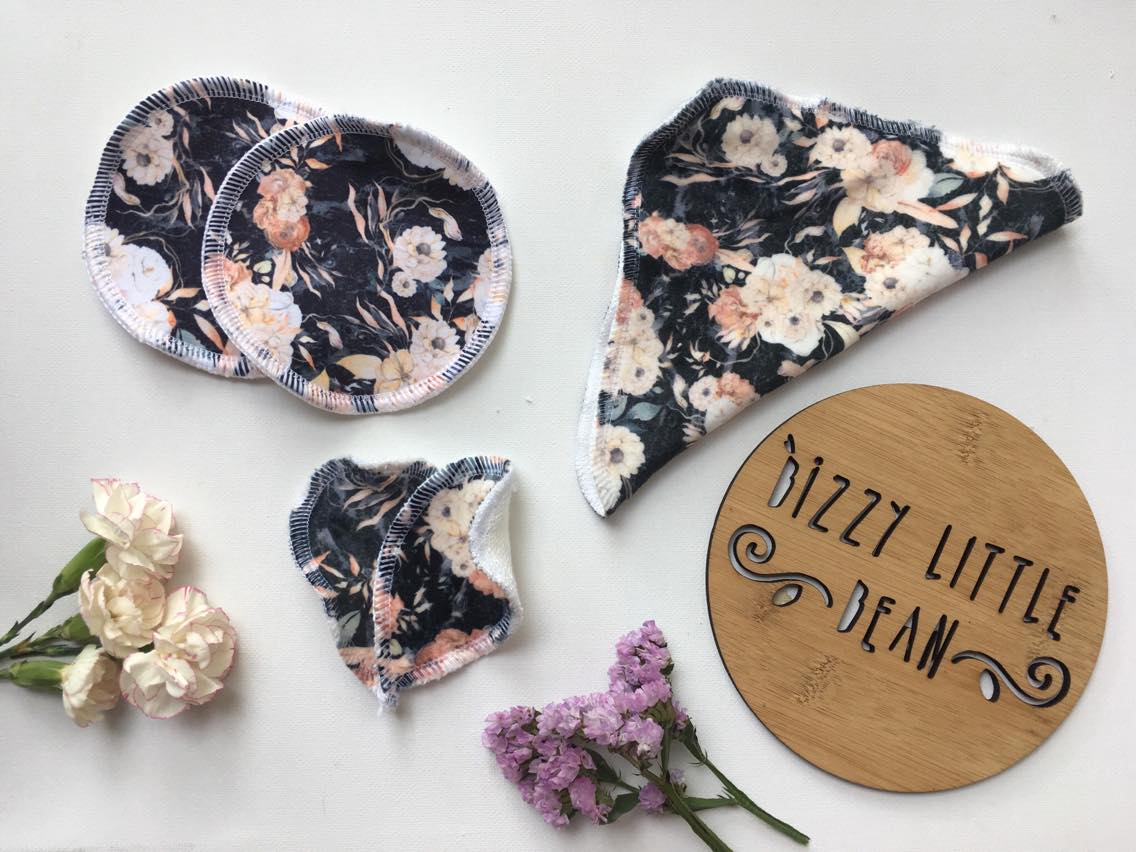 Bizzy Little Bean - Breast pads- Antique - Cloth Nappies Down Under